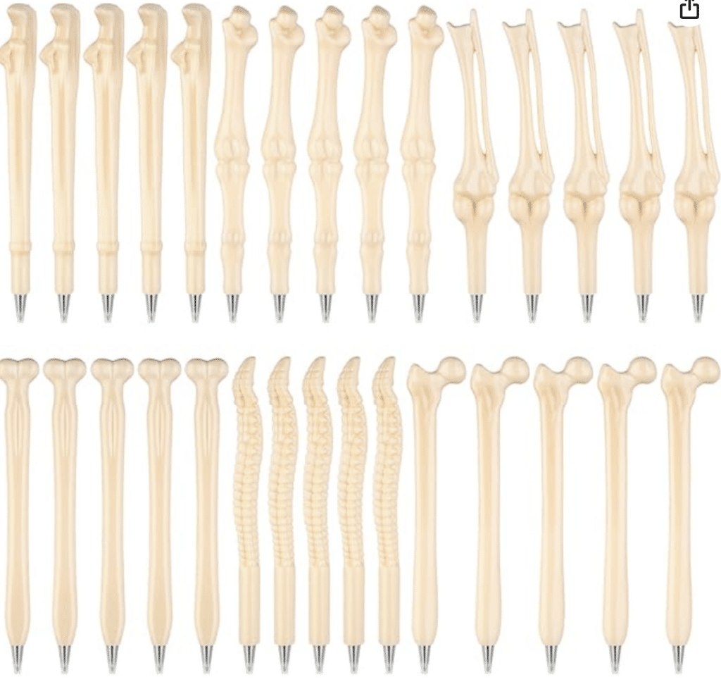 30Pcs Ballpoint Pen, Novelty Bone Shape Pens .95